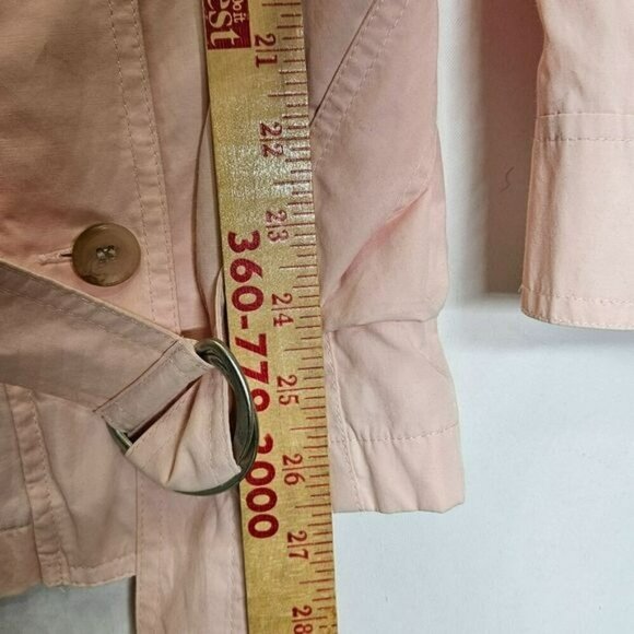 J.Jill Soft Pink Trench Style Jacket Fully Lined Belted‎ With 4 Pockets sz XS - Picture 13 of 16